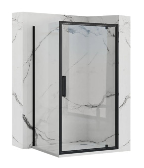 Душевая кабина REA RAPID SWING 80x100 BLACK  (REA-K6421 + REA-K6410)