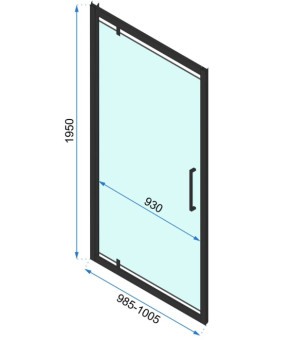 Душевая кабина REA RAPID SWING 80x100 BLACK  (REA-K6421 + REA-K6410)
