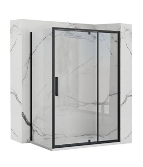 Душевая кабина REA RAPID SWING 80x120 BLACK  (REA-K6421 + REA-K6413)