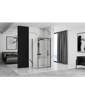 Душевая кабина REA RAPID SWING 80x120 BLACK  (REA-K6421 + REA-K6413)