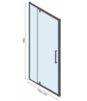 Душевая кабина REA RAPID SWING 80x120 BLACK  (REA-K6421 + REA-K6413)