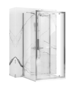 Душевая кабина REA RAPID SWING 100х80 CHROME пристенная (REA-KPL-09121)