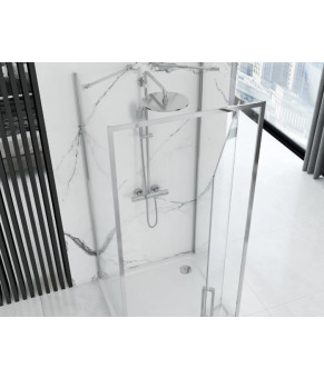 Душевая кабина REA RAPID SWING 100х90 CHROME пристенная (REA-KPL-09122)