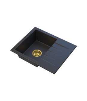 Кухонная мойка GRANITAN MILANO BLACK GOLD чорная с золотым вкраплением * (MILANO GOLD)