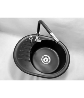 Кухонная мойка GRANITAN LUXOR BLACK черная (LUXOR BLACK)