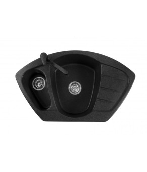Кухонная мойка GRANITAN COMPACT BLACK черная с вкраплением * (COMPACT GRANIT)