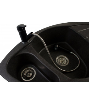 Кухонная мойка GRANITAN COMPACT BLACK черная с вкраплением * (COMPACT GRANIT)