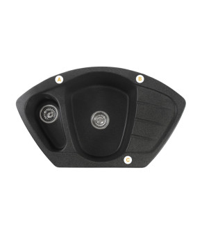 Кухонная мойка GRANITAN COMPACT BLACK черная с вкраплением * (COMPACT GRANIT)