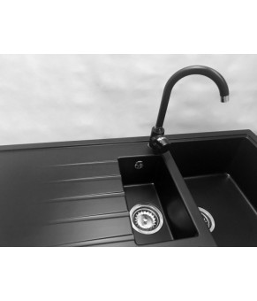 Кухонная мойка GRANITAN SOLARIS BLACK черная с белым вкраплением * (SOLARIS BLACK)