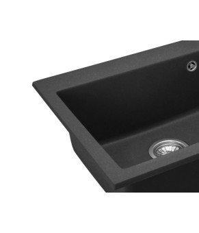 Гранитная кухонная мойка REA WEST XL BLACK (ZLE-00116)