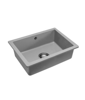 Гранитная кухонная мойка REA NELS GREY GRANITE (ZLE-00118)