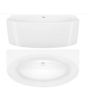 Ванна пристенная REA MALTA 170х88 WHITE акриловая (REA-W3003)