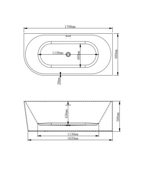 Ванна VBI NORDEND RIGHT 170 x 80 угловая (VBI-070717R)