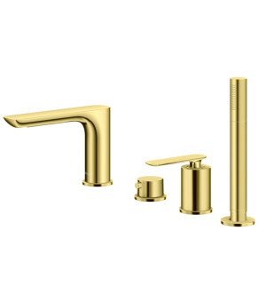 Смеситель для ванны KOHLMAN EXPERIENCE GOLD на борт ванны (QB244EGD)