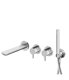Смеситель для ванны и душа KOHLMAN AXEL CHROME + BOX скрытого монтажа  (KPL-QW260AWQ)
