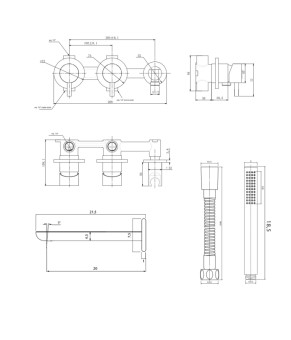 Смеситель для ванны и душа KOHLMAN AXEL CHROME + BOX скрытого монтажа  (KPL-QW260AWQ)