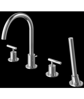 Смеситель для ванны KOHLMAN ROXIN CHROME на борт ванны * (QB240R)