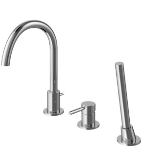 Смеситель для ванны KOHLMAN ROXIN CHROME на борт ванны * (QB241R)