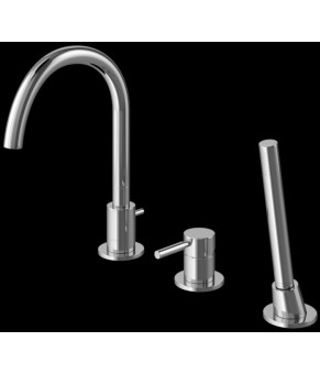 Смеситель для ванны KOHLMAN ROXIN CHROME на борт ванны * (QB241R)