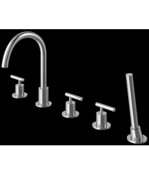 Смеситель для ванны KOHLMAN ROXIN CHROME на борт ванны (QB242R)