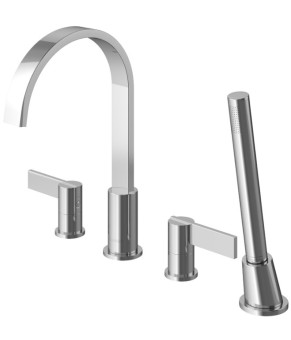 Смеситель для ванны KOHLMAN DEXAME CHROME на борт ванны (QB240D)