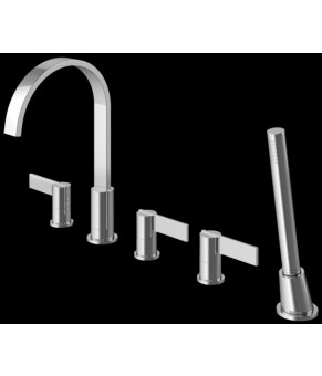 Смеситель для ванны KOHLMAN DEXAME CHROME на борт ванны (QB242D)