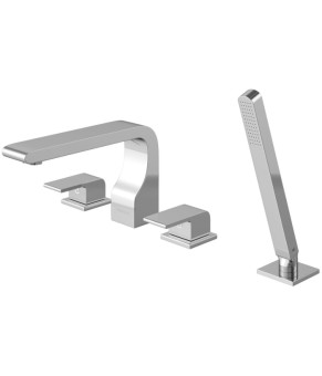 Смеситель для ванны KOHLMAN SAXO CHROME на борт ванны  (QB240S)