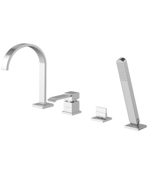 Смеситель для ванны KOHLMAN AXIS CHROME на борт ванны  (QB244N)