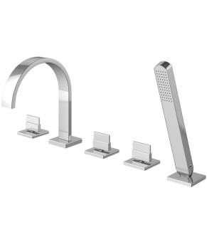 Смеситель для ванны KOHLMAN AXIS CHROME на борт ванны  (QB262N)
