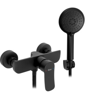 Смеситель для ванны и душа REA DART BLACK настенный без излива (REA-B3302)