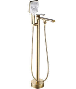 Смеситель для ванны REA HASS BRUSHED GOLD напольный (REA-B6404)