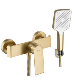 Смеситель для ванны и душа REA HASS BRUSHED GOLD настенный без излива (REA-B6403)