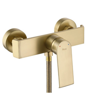 Смеситель для ванны и душа REA HASS BRUSHED GOLD настенный без излива (REA-B6403)