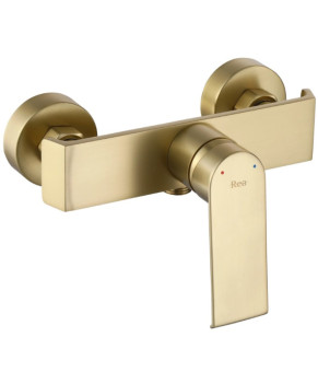 Смеситель для ванны и душа REA HASS BRUSHED GOLD настенный без излива (REA-B6403)