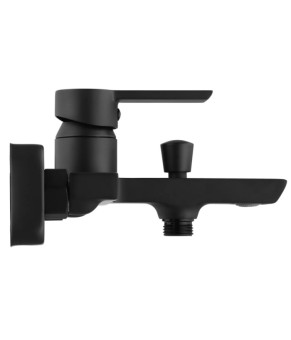 Смеситель для ванны и душа REA ARGUS BLACK черный настенный с изливом (REA-B6407)