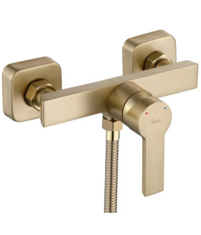 Смеситель для ванны и душа REA ARGUS BRUSHED GOLD настенный без излива (REA-B6413)