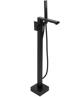 Смеситель для ванны REA TERY BLACK черный напольный (REA-B5304)