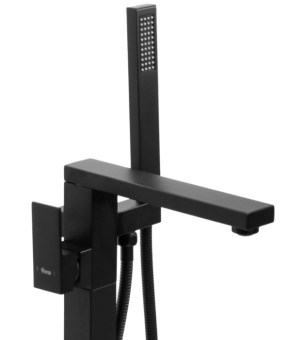Смеситель для ванны REA TERY BLACK черный напольный (REA-B5304)