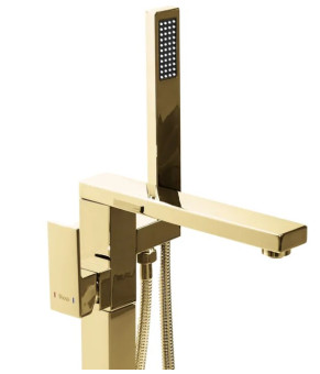 Смеситель для ванны REA TERY GOLD золотой напольный (REA-B5306)