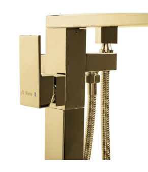 Смеситель для ванны REA TERY GOLD золотой напольный (REA-B5306)