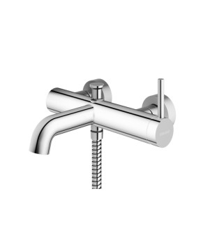 Смеситель для ванны и душа KOHLMAN AXEL CHROME настенный с изливом  (KPL-QW110A)
