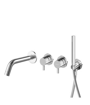 Смеситель для ванны и душа KOHLMAN AXEL CHROME + BOX скрытого монтажа (KPL-QW260AW)