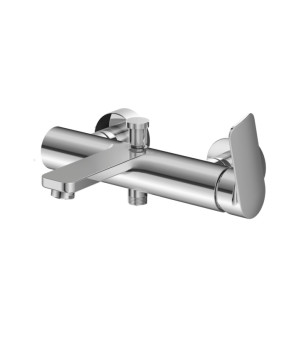 Смеситель для ванны и душа KOHLMAN TEXEN CHROME настенный с изливом (KPL-QW110T)