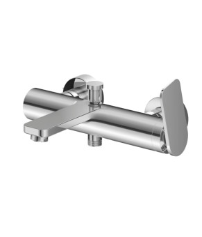 Смеситель для ванны и душа KOHLMAN WEXPO CHROME настенный с изливом  (KPL-QW110W)