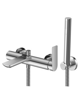 Смеситель для ванны и душа KOHLMAN PROXIMA CHROME настенный с изливом (KPL-QW110P)