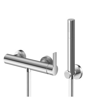 Смеситель для ванны и душа KOHLMAN GIXS CHROME настенный без излива (KPL-QW120G)
