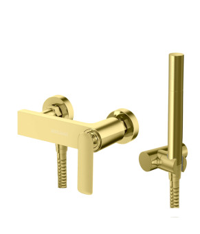 Смеситель для ванны и душа KOHLMAN EXPERIENCE GOLD настенный без излива (KPL-QW120EGD)