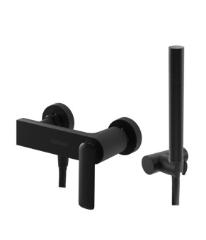 Смеситель для ванны и душа KOHLMAN EXPERIENCE BLACK MATT настенный без излива (KPL-QW120EB)