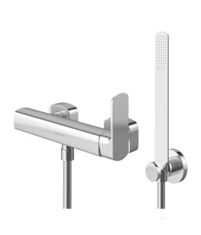 Смеситель для ванны и душа KOHLMAN FOXAL CHROME настенный без излива (KPL-QW120F)
