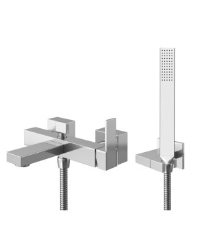 Смеситель для ванны и душа KOHLMAN EXCELENT CHROME настенный с изливом (KPL-QW110H)